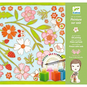 Набор для росписи шелкового платка Бабочки (Djeco, 09852k)